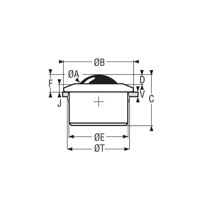 Billes à socle cylindrique épaulé - série Type 62 - Guitel Hervieu - charge de 5 à 610 kg_1