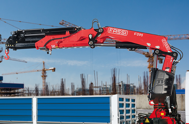 Grue auxiliaire Fassi F395A XE-Dynamic - Bras hydraulique jusqu'à 26,70 m avec jib - Moment maximum 37,10 tm_1