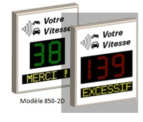 Radar de vitesse pour usagers et gestionnaires de voirie - Gamme PIV - Modèles 650-2D et 850-2D_1