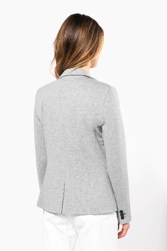 Veste maille femme - Réf: K6133 - Doublure polycoton et taffetas polyester - Boutons contrastés - Marque Kariban_1