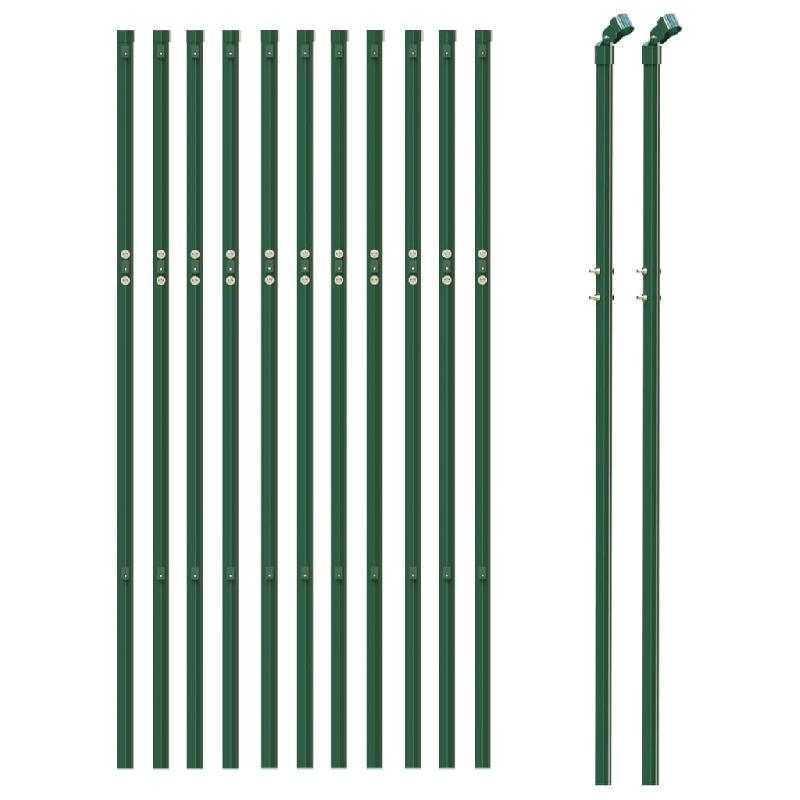 Vidaxl clôture en treillis métallique vert 0,8x25 m acier galvanisé 154072_1
