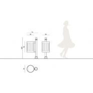 Poubelle publique 003229 - Agora - Komserwis - 35 L - Hauteur 100 cm - Poids 27 kg_1