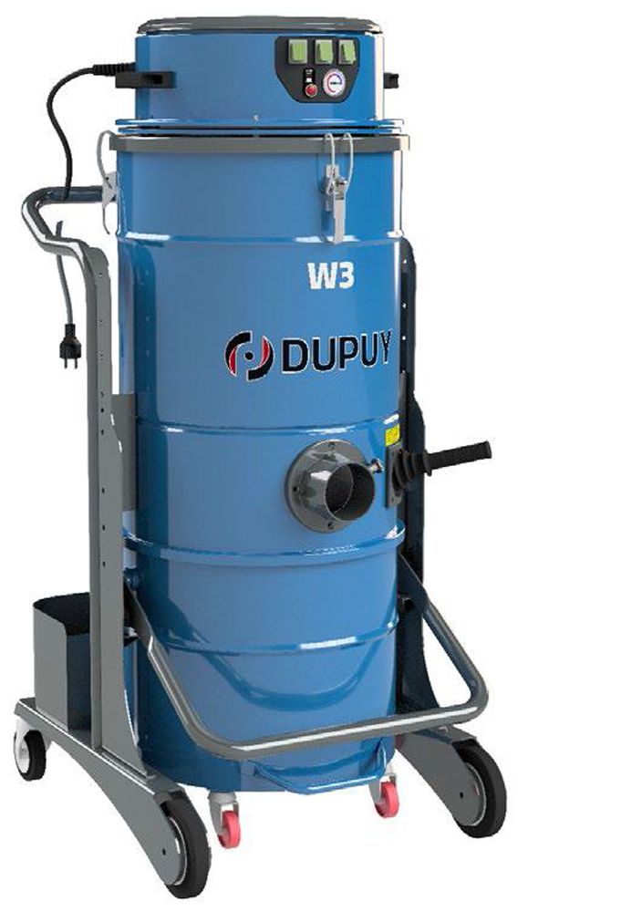 Aspirateur liquides/poussières industriel - 3 x 1,1 kW monophasé W3 avec chariot et dé-colmatage manuel_0