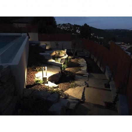 Borne lumineuse extérieure Sibila IP54 - LED COB AC 10W 3000K - Finition anthracite_1