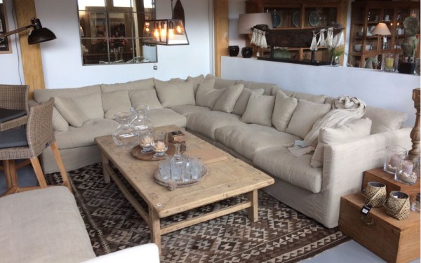 Chauffeuse d'angle Nomad 110 x 110 cm - Home Spirit - Structure en hêtre, assise Plumtex 35 kg/m3, déhoussable_1