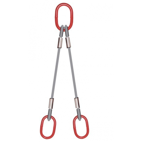 Elingue câble 2 brins 2 anneaux Référence 4736_1