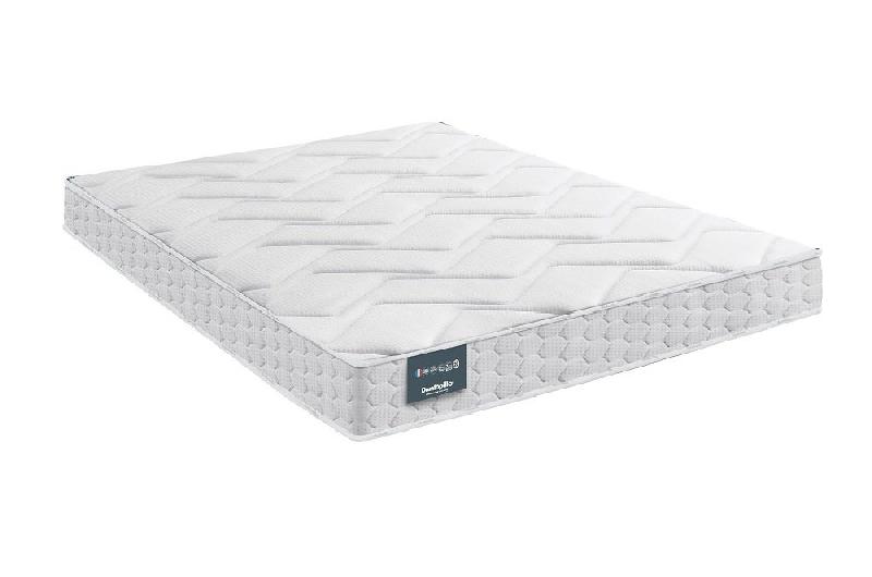 Ensemble lit Dunlopillo 160x200 cm - Matelas EUGEN 20 cm, sommier déco gris, pieds inclus_1