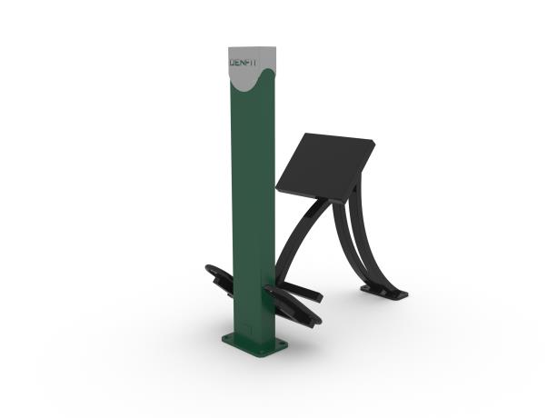 Equipement de fitness extérieur - Lombaires - 8065074 - Denfit Gym - Hags - Vert - Sur plaque auto stable_1