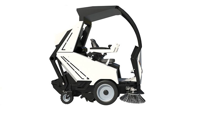 Balayeuse compacte et silencieuse pour rues et zones piétonnes