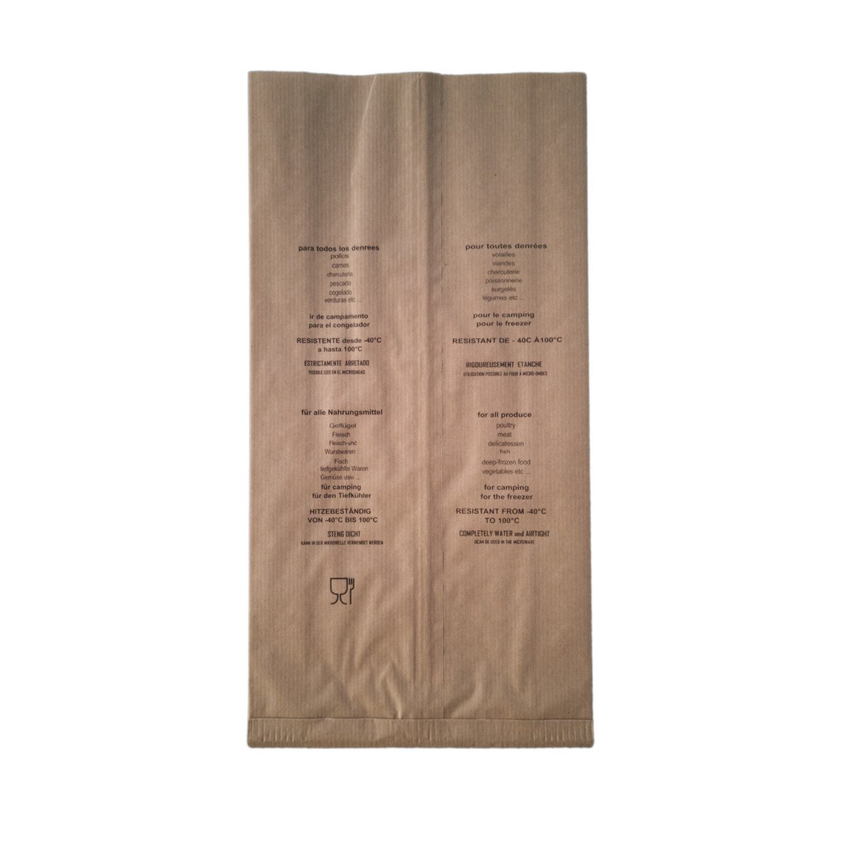 500 sachets à poulet rôti économiques en kraft brun - 18+6×35 cm - personnalisables, résistants à +100°C, hermétiques et micro-ondables_1