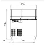 Machine à glace en grains AF 156 WS - Scodif Scotsman - Production 150 kg/24h - Stockage 55 kg - Finition inox_1