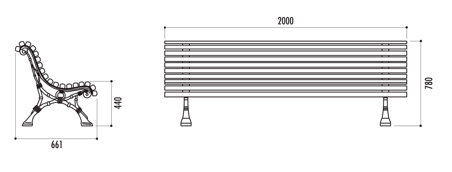 BANC PUBLIC ROMANTICO LATTES EN PIN DU NORD_1