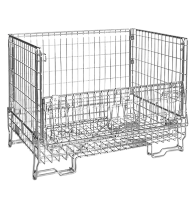 Conteneur grillagé standard pour le stockage, la manutention et le transport de produits divers - charge utile 800 kg_1