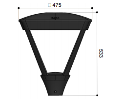 Luminaire d'éclairage public bayamo / led / 73 w / 8206 lm / en aluminium / hauteur conseillée 6 m_1
