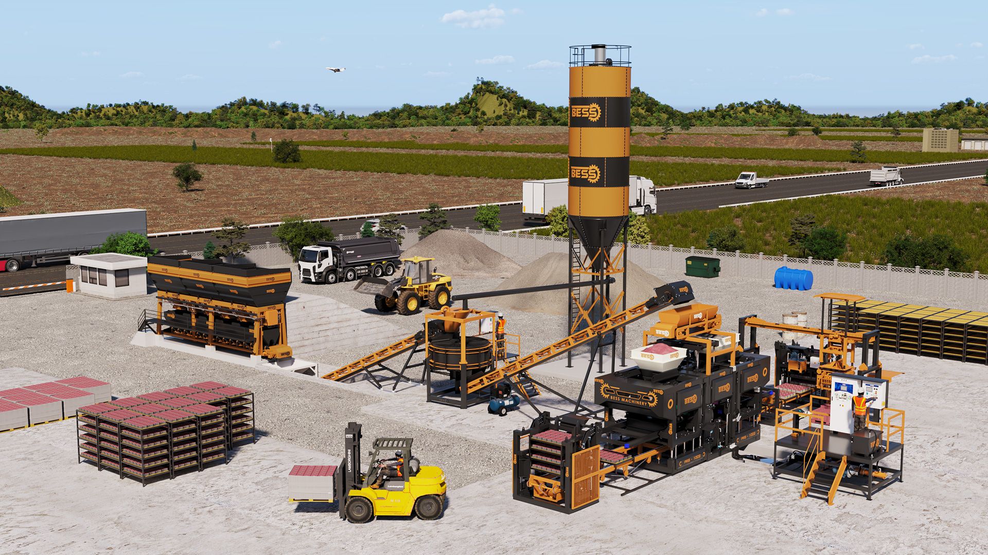 Machine à briquettes automatique PRS-1002 - Beyazlı Group - Capacité 700 m² de pavés en 8 heures_0