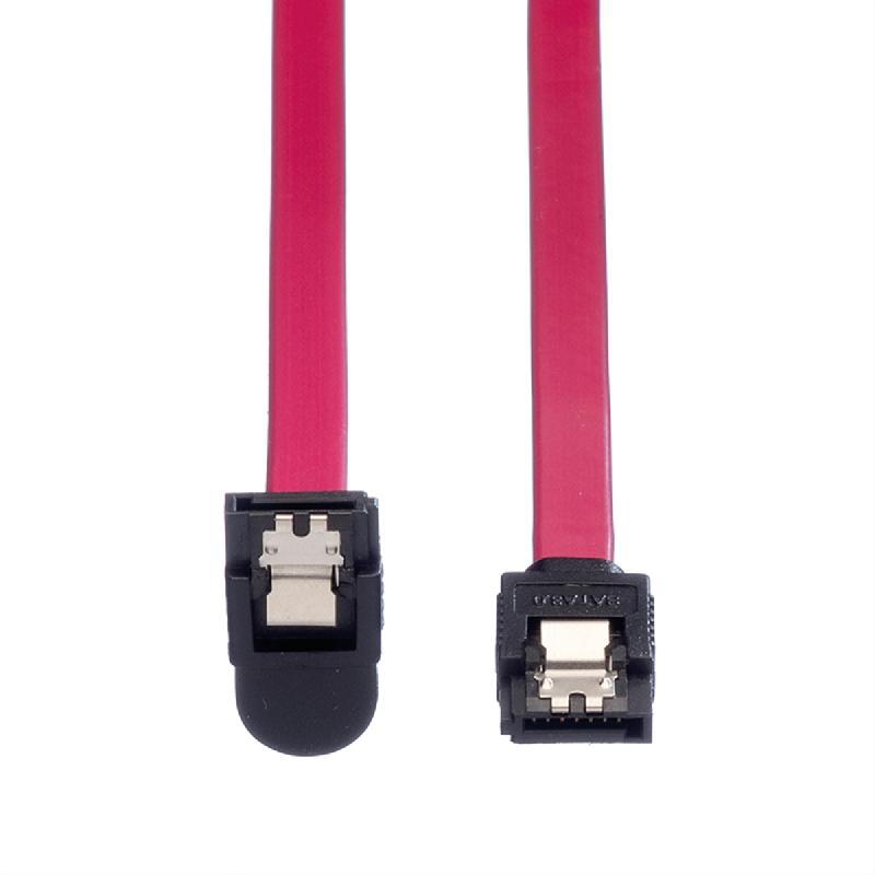 ROLINE Câble SATA 6.0 Gbit/s interne avec attache, coudé, 1 m_1