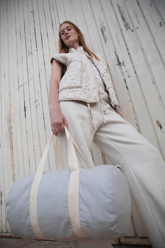 Sac fourre-tout en toile de coton - Kimood - Réf: KI0632 - 310 g/m² - Fermeture zippée - Couleur Natural/Black_1