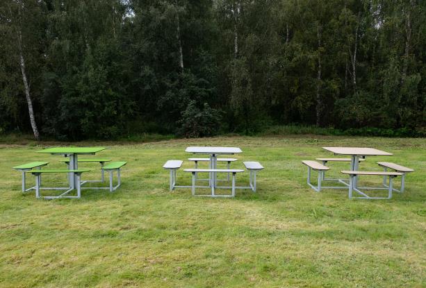 Table de pique-nique Skagen HPL - 8101362 - Hags - Gris/Galvanisé - Free Standing_1
