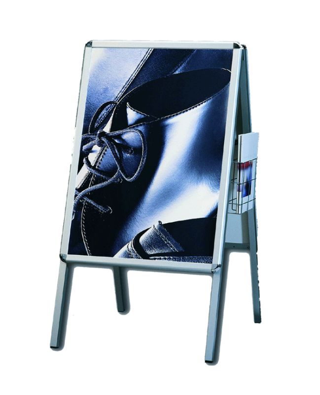 A1 Clip Clap - stop trottoirs - auto-signalétique - profilé 32 mm - affiches A1 - protection anti-reflets_1