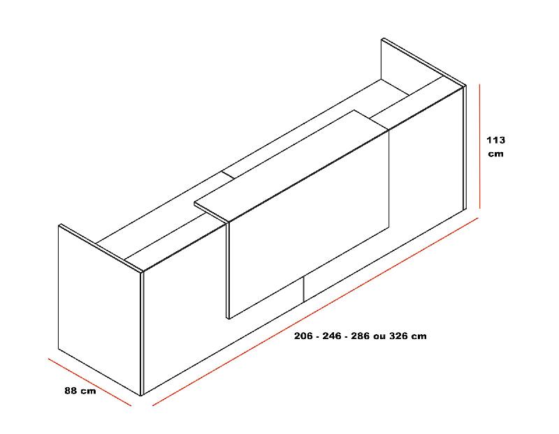 Banque d'accueil droite modèle Z2 - Officity - 206, Beige, Blanc_1
