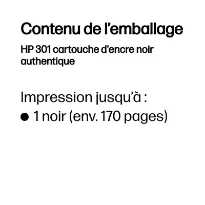 HP 301 cartouche d'encre noir authentique_1