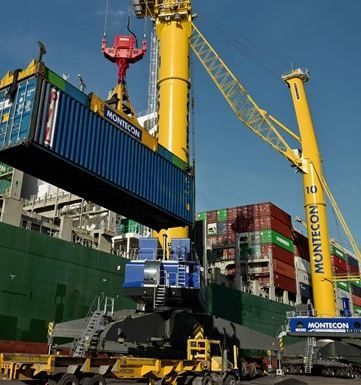 Grue portuaire LHM 800 avec capacité de levage jusqu'à 308 tonnes
