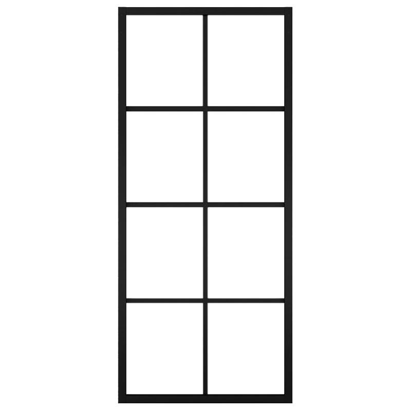 Vidaxl porte coulissante quincaillerie aluminium et verre esg 76x205cm 3056797_1