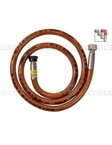 C06-g501 - Flexible inox gaz butane propane - Raccord filetage G 1/2, conforme NF D 36121_1