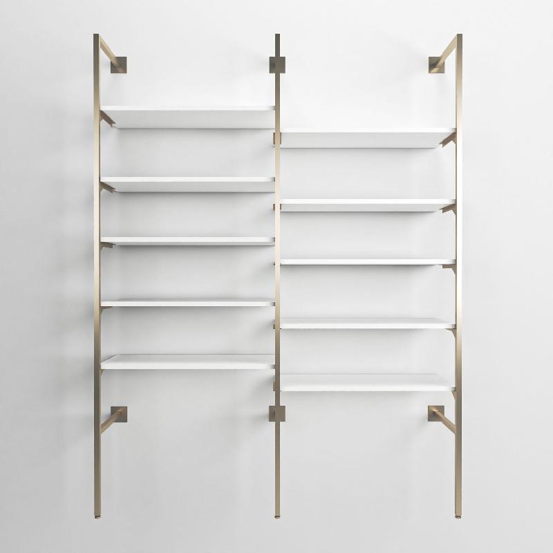 Élément suivant Queen Vogue nickel brossé 5 tablettes blanc L90xH240cm_1