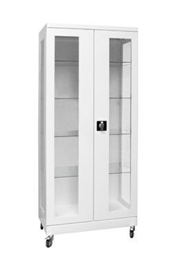 Armoires médicales de rangement - largeurs 600 à 1000 mm - portes vitrées en verre Securit_1