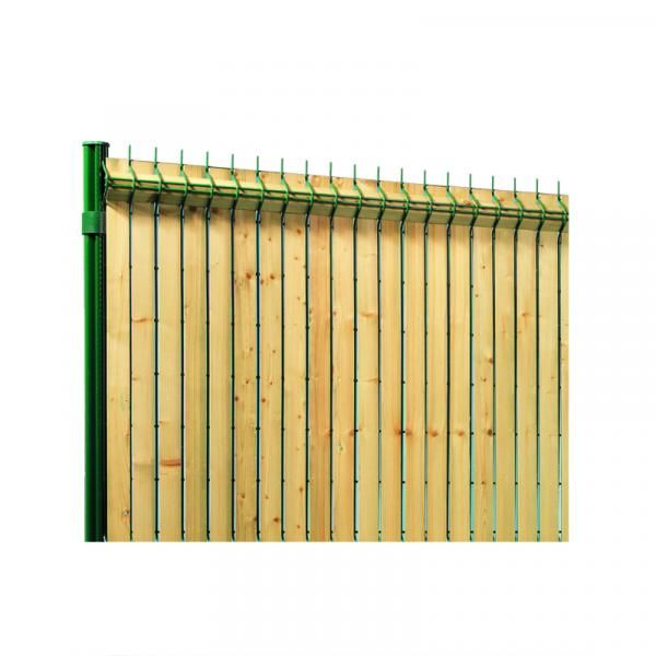 Système d'occultation modulable en bois pour grillages rigides