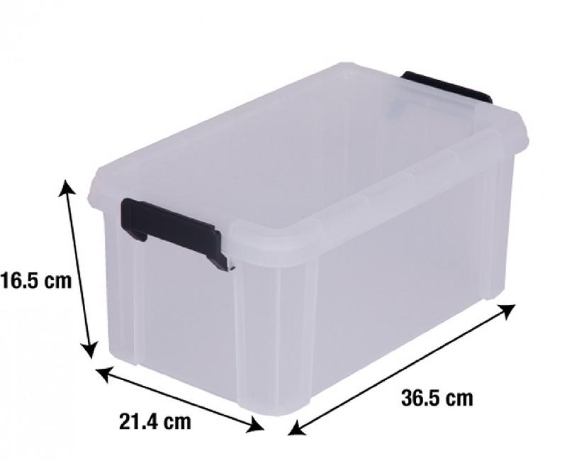 Boîte en plastique transparent Iris - l.21.4 x p.36.5 x h.16.5 cm - Superposable et multiusage_1