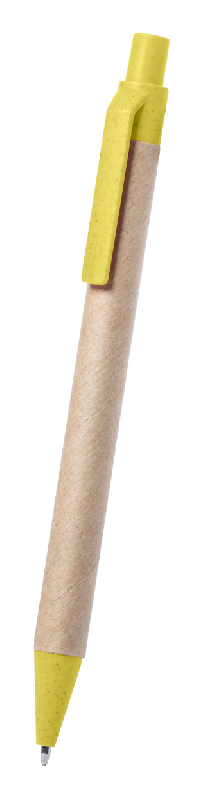 Stylo à bille écologique - Papier recyclé et paille de blé - Encre bleue_1