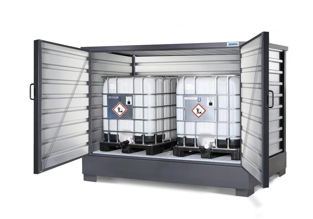 Box de stockage Solidmaxx C2.1 - 274682W - Pour fûts et cuves IBC/GRV avec bac de rétention monobloc_1