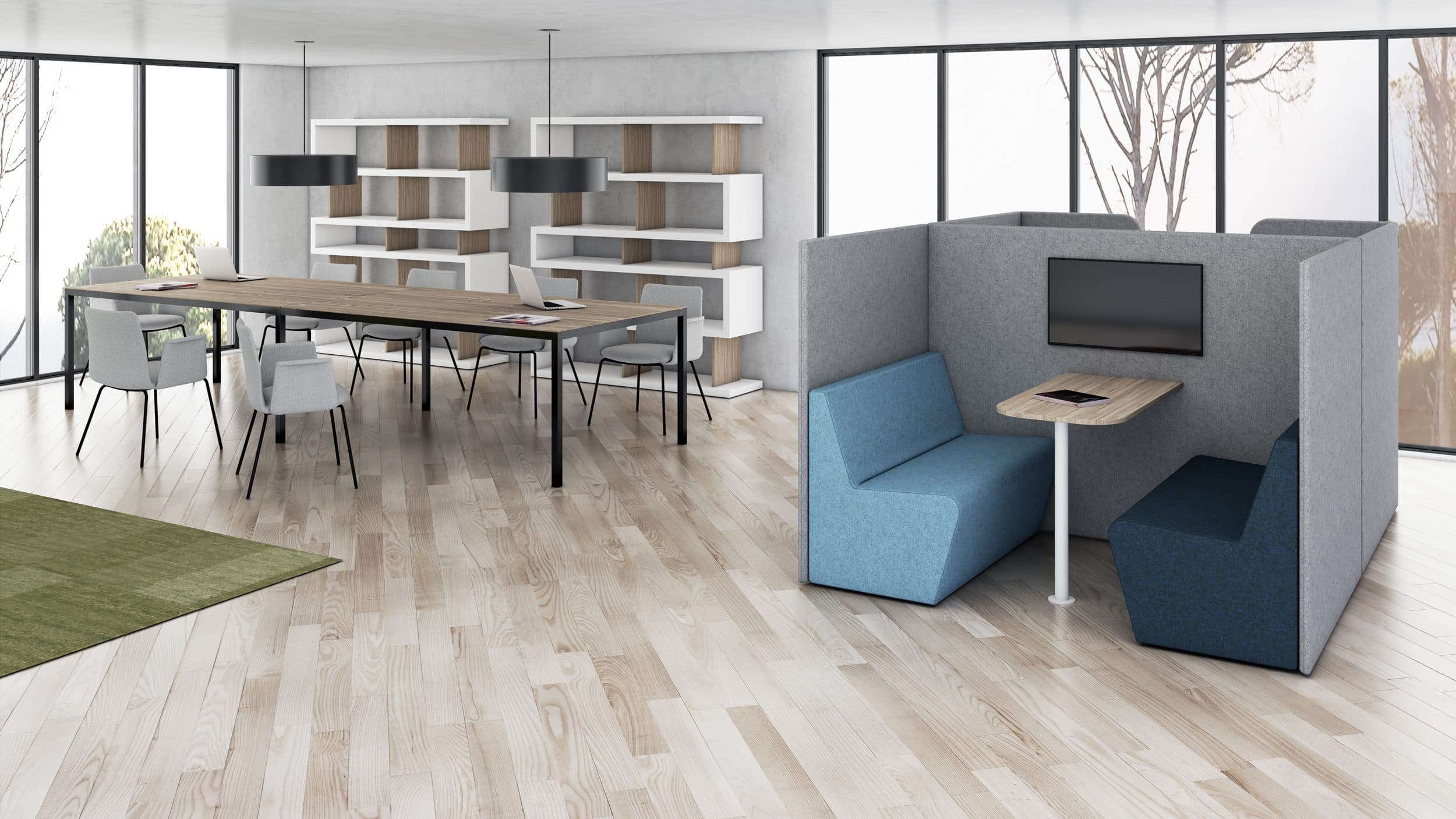 Banquette modulable et conviviale pour espaces de coworking_1