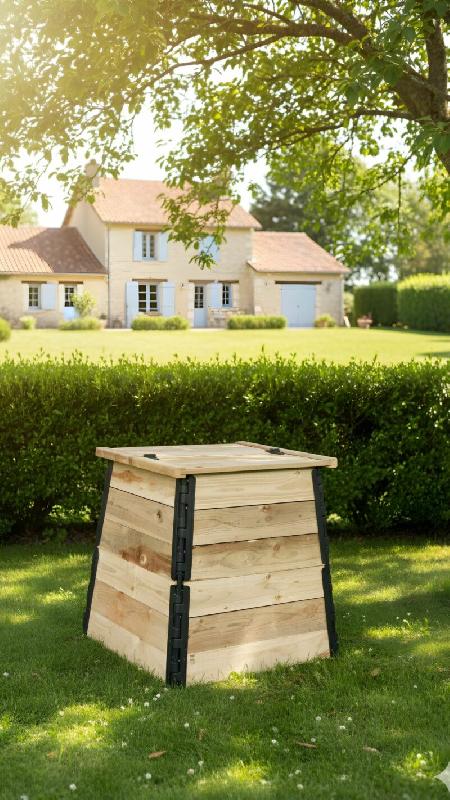 Composteur individuel Poly Compost - Jusqu'à 1000L - Résineux et Douglas brut ou raboté_1