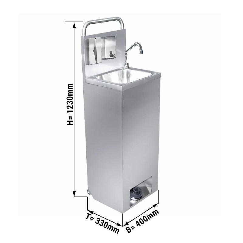 Lave-mains inox avec distributeur de savon et essuie-mains | GGM - HWBP4312PS_1