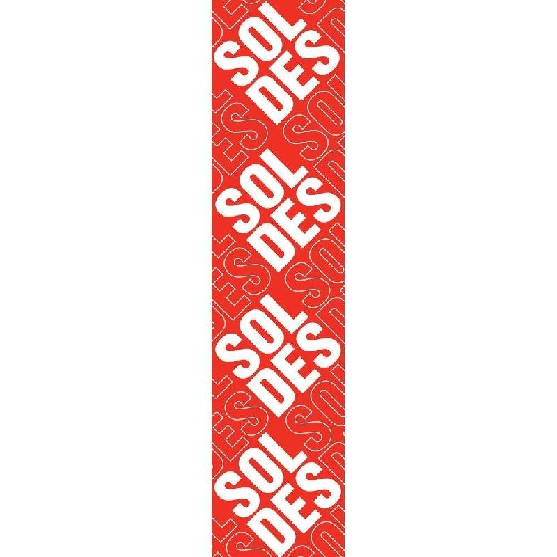 Affiche soldes 40x172 cm - Rouge et Blanc - Papier_1