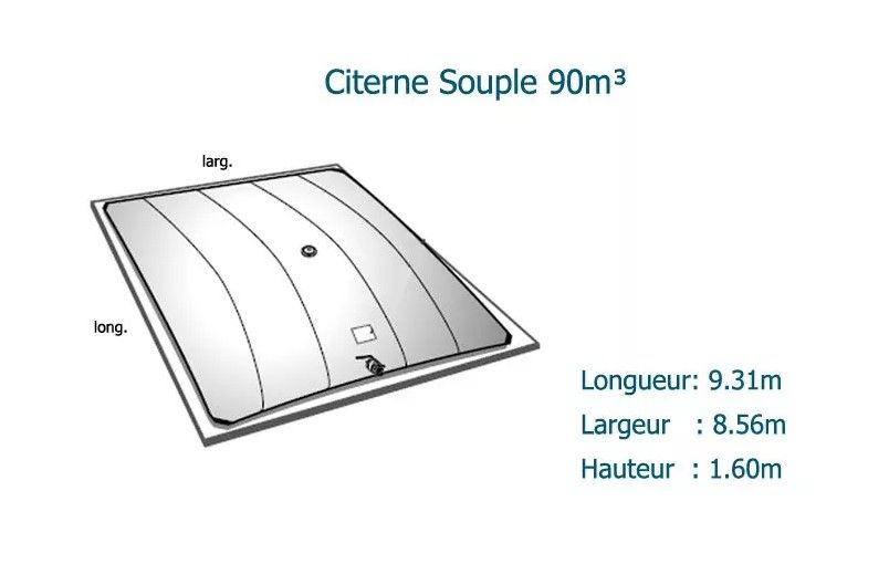 Citerne souple eau potable WP1100 - Neatfx - 90 m³ - Toile EXOM ACS - Compacte et pliable_1