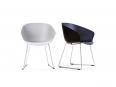 Lot de 4 chaises d'accueil ALENA pieds chromés - Deskissimo_1