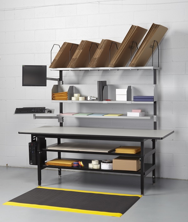 Poste d'emballage ergonomique - modulable et évolutif - hauteur réglable de 29 à 36 pouces - supporte jusqu’à 1 800 livres - fabriqué au Canada_1