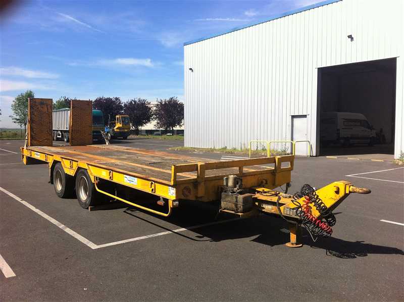 Remorque porte-engins Verem - référence 6399 - 19T PTC - 2 essieux - plateau basculant_1