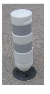 Balise de renforcement permanent en PEHD recyclable - 1/4 de tour - STI Balisage routier - structure monobloc, hauteur 750 mm_1