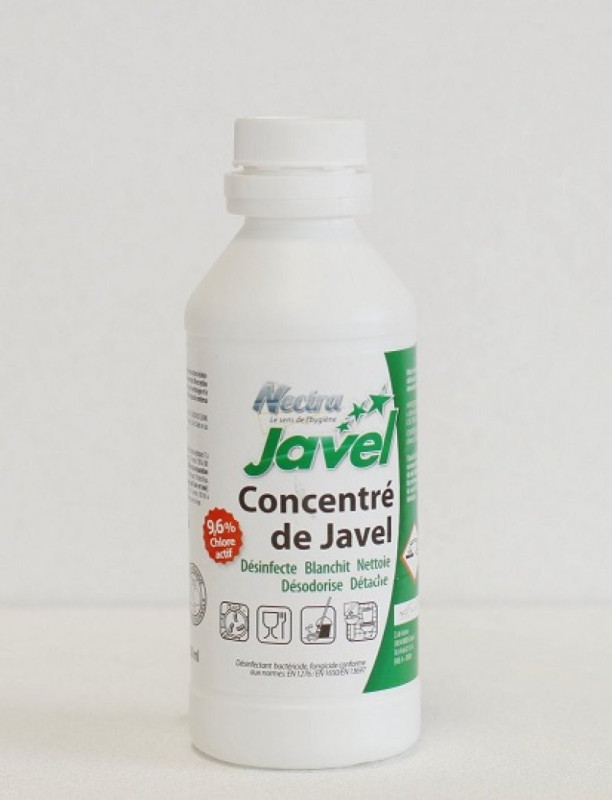 Concentre de javel 9,6° nettoyant desinfectant detachant blanchissant cruchons a vis lot de 30x250ml_1