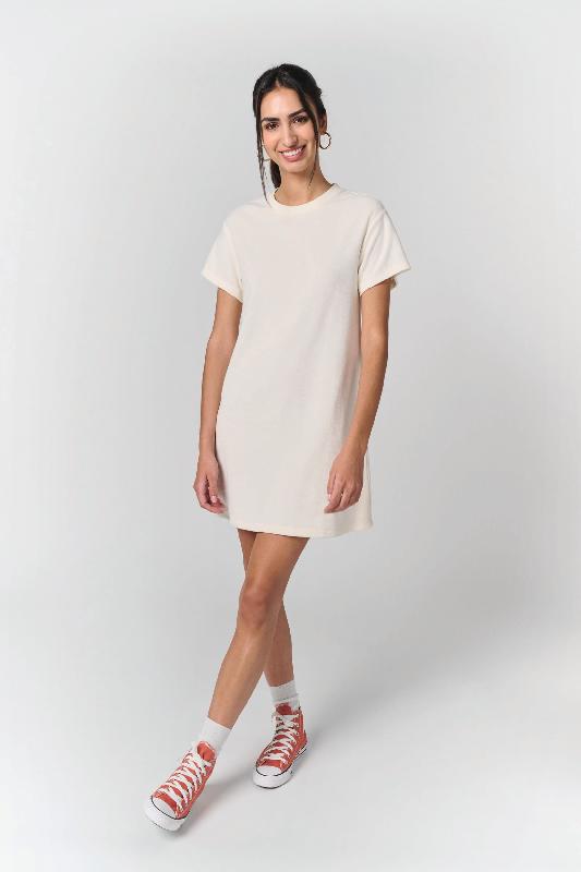 Robe t-shirt écoresponsable en éponge à épaules tombantes femme - Native Spirit - Réf: NS5028 - 80% coton biologique / 20% polyester recyclé_1