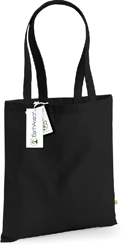 Sac réutilisable en coton bio Earthaware - Réf: W801 - Marque Westford Mill - 340 g/m² - Taille unique - Couleur : Black_1