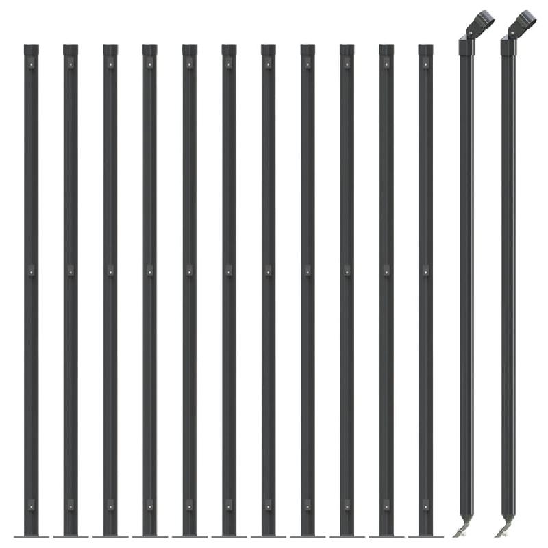 Vidaxl clôture à mailles losangées avec bride anthracite 1x25 m 153993_1