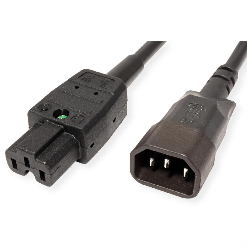 BACHMANN Câble d'alimentation C14 mâle - C15 femelle, noir, 3 m_1