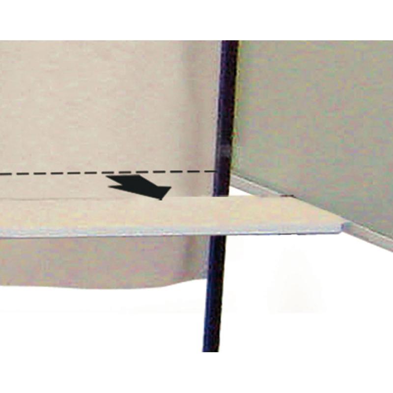 Isoloir pour personnes à mobilité réduite - Ref : 205122 - Dimensions adaptées - Structure en acier laqué marron_1