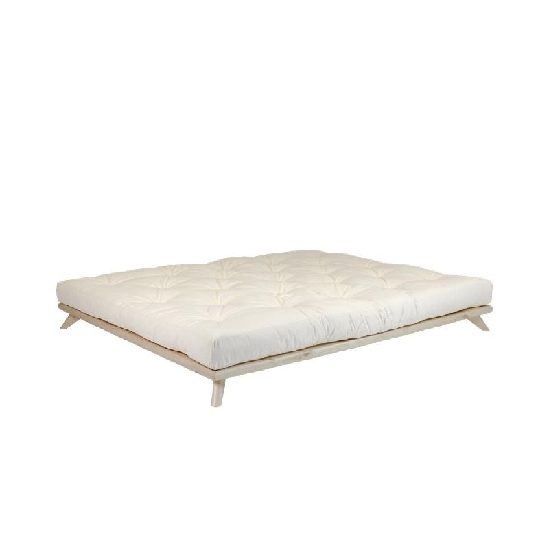 Lit futon Senza Bed en pin naturel - Couchage 180 x 200 cm - Style japonais_1
